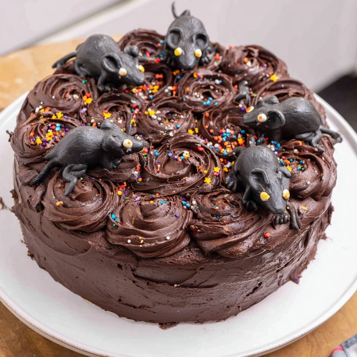 Chaotischer Schokokuchen Ratten