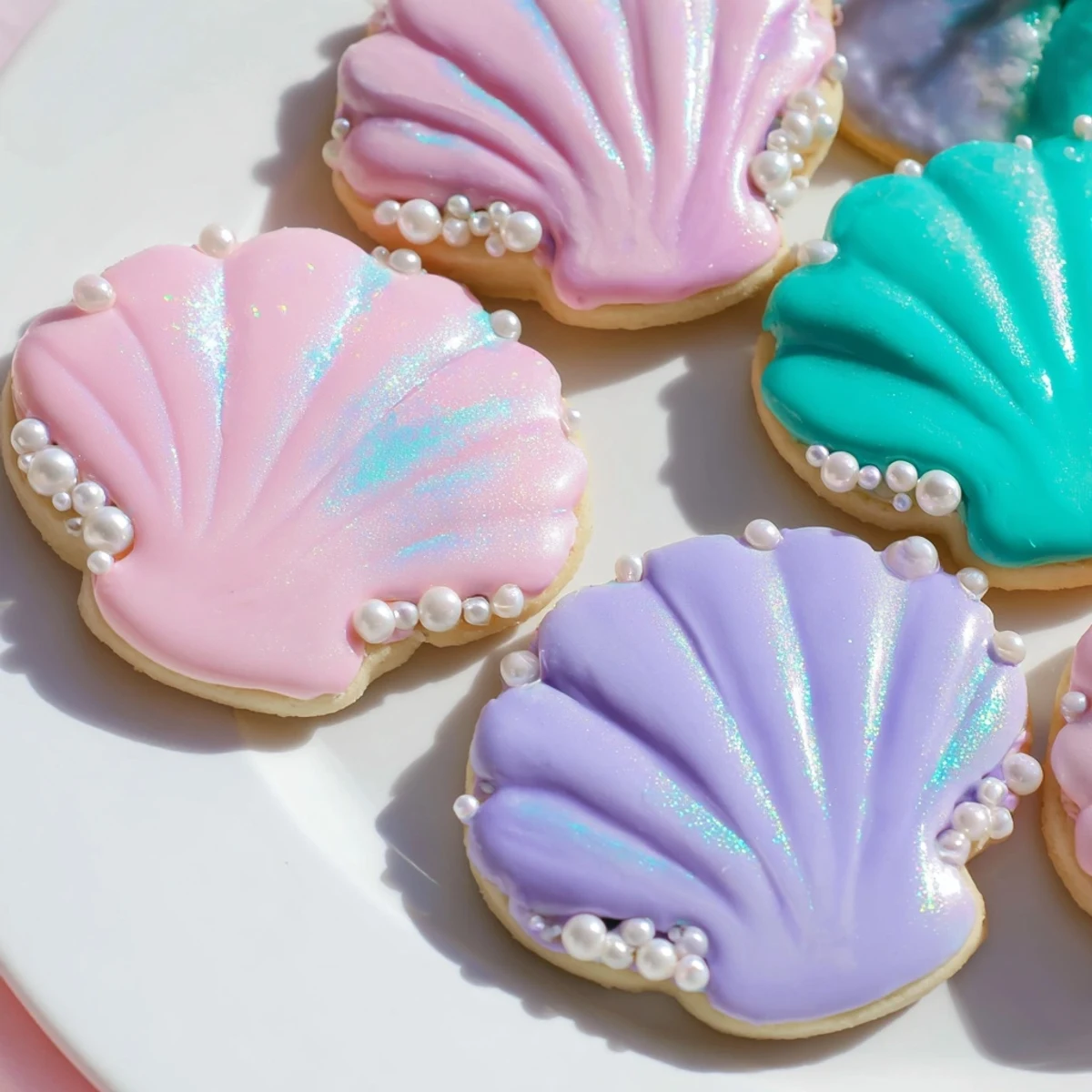 These seashell sweets are enchanting sugar cookies, perfect for any mermaid-themed party.