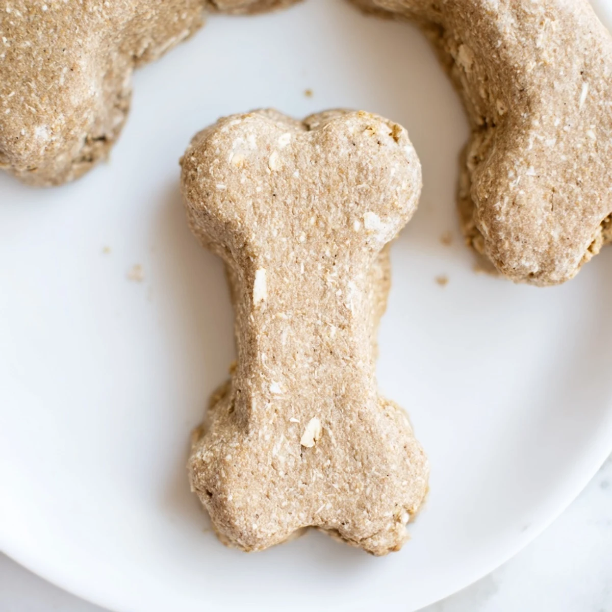Freshly cut, bone-shaped Pawsitively Good Dog Bone Treats prepared for the oven, a delicious snack.