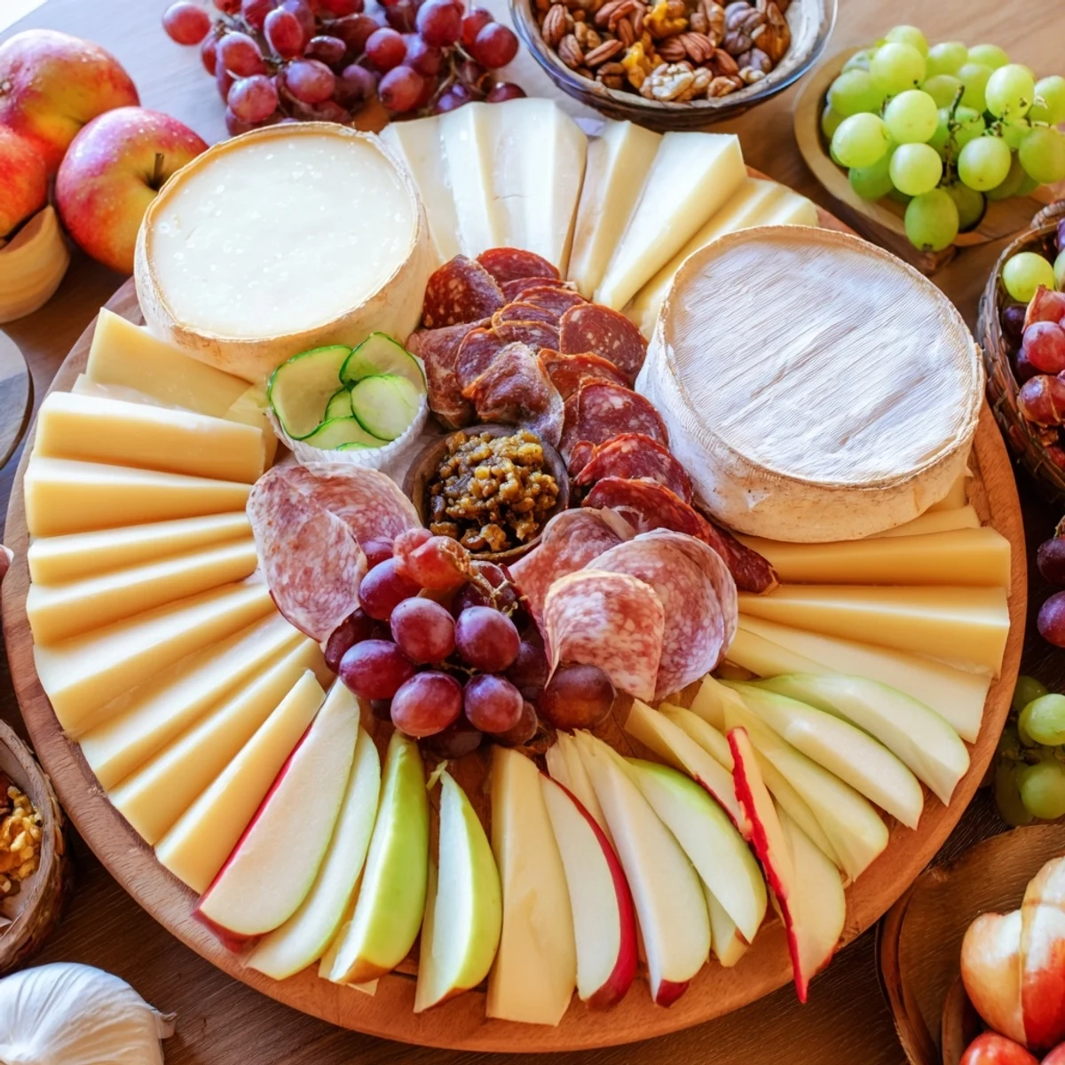 Mountain-inspired Planche Montagne Aventure Collation, a visually appealing appetizer board ready to share.