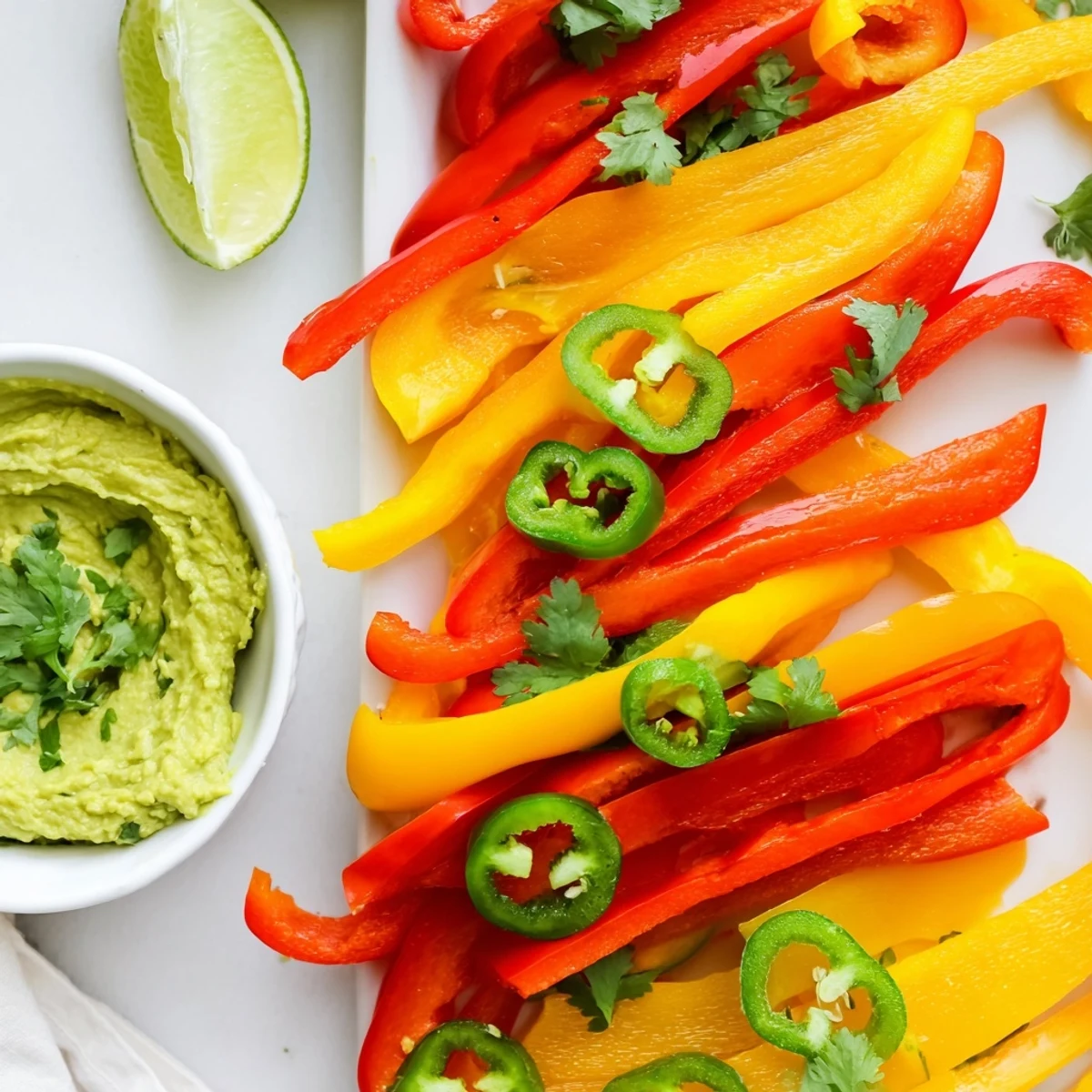 Vibrant Spicy Chili Pepper Fiesta, a Tex-Mex party platter with guacamole, hummus, and crunchy vegetables.