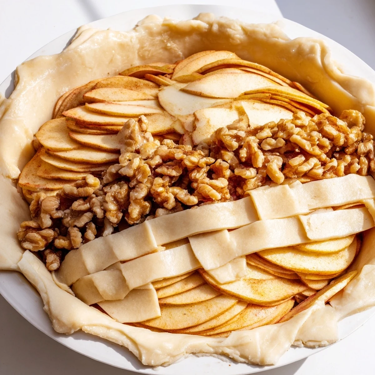This Lattice Orchard showcases a beautiful apple lattice over a walnut and honey filling, perfect.