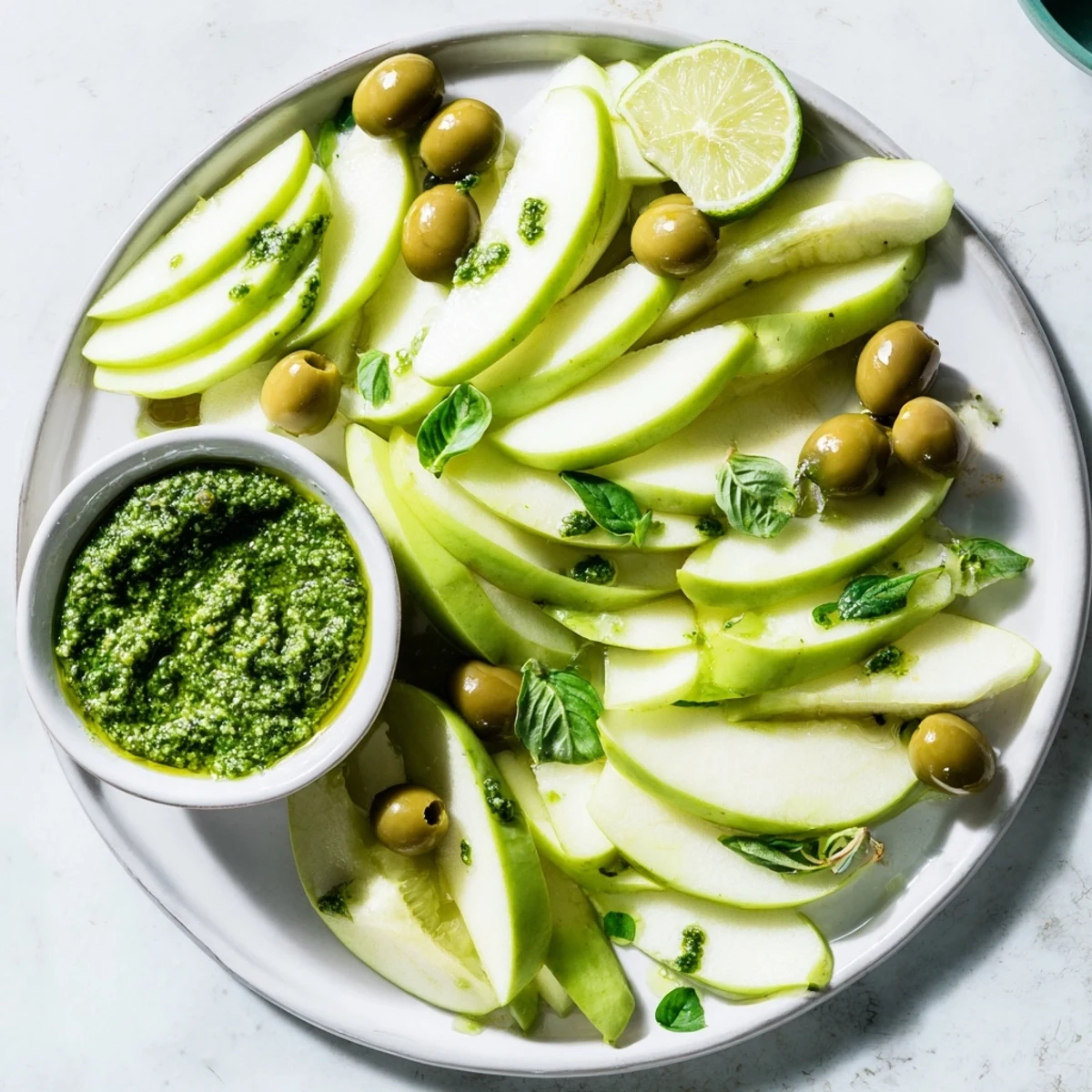 Fresh Granny Smith apple slices and zesty limes star in this Emerald City snack board.