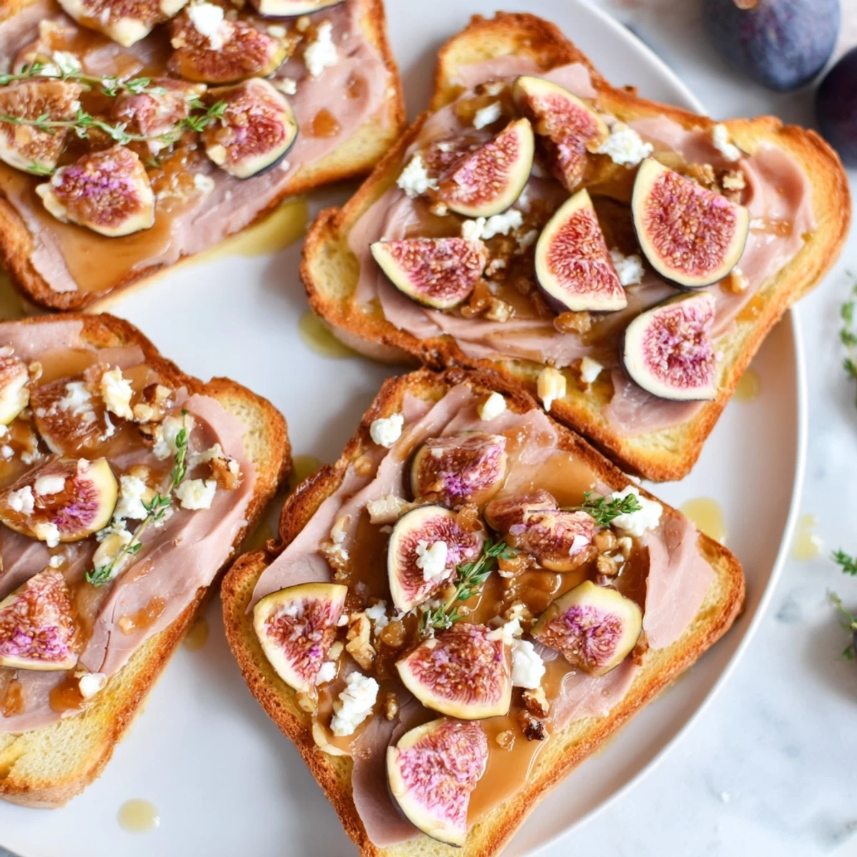 Beautifully arranged The Royal Tapestry appetizer featuring figs, pâté, goat cheese, ready to be enjoyed.