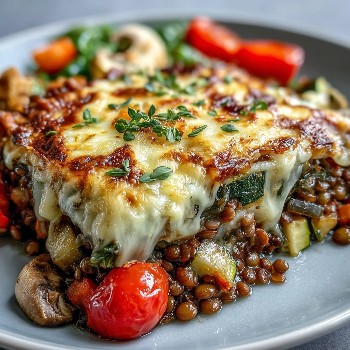 Dieses köstliche Green Lentil and Vegetable Casserole steckt voller gesunder Zutaten.