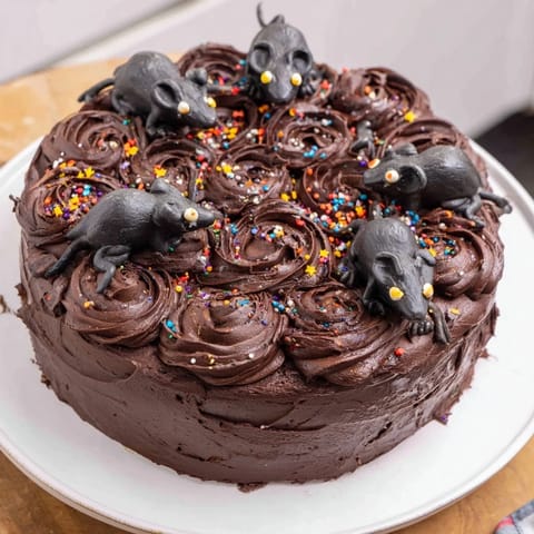 Chaotischer Schokokuchen Ratten
