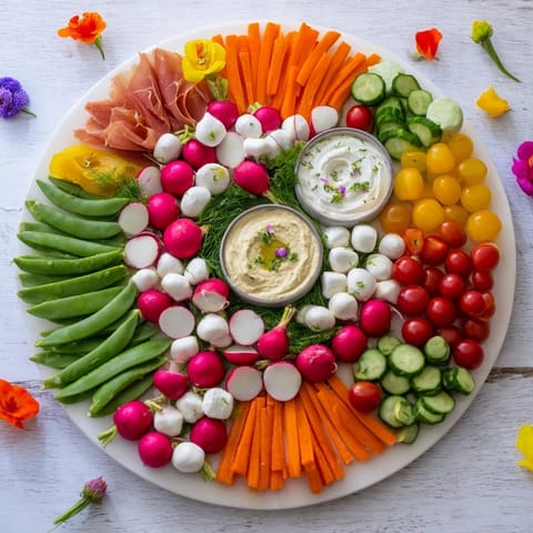 Frühlingskranz mit Gemüse & Käse