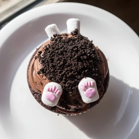 Schokoladen Bunny Burrow Cupcakes
