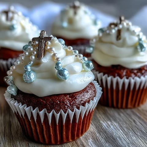 Mini Vanille Cupcakes Rosenkranz