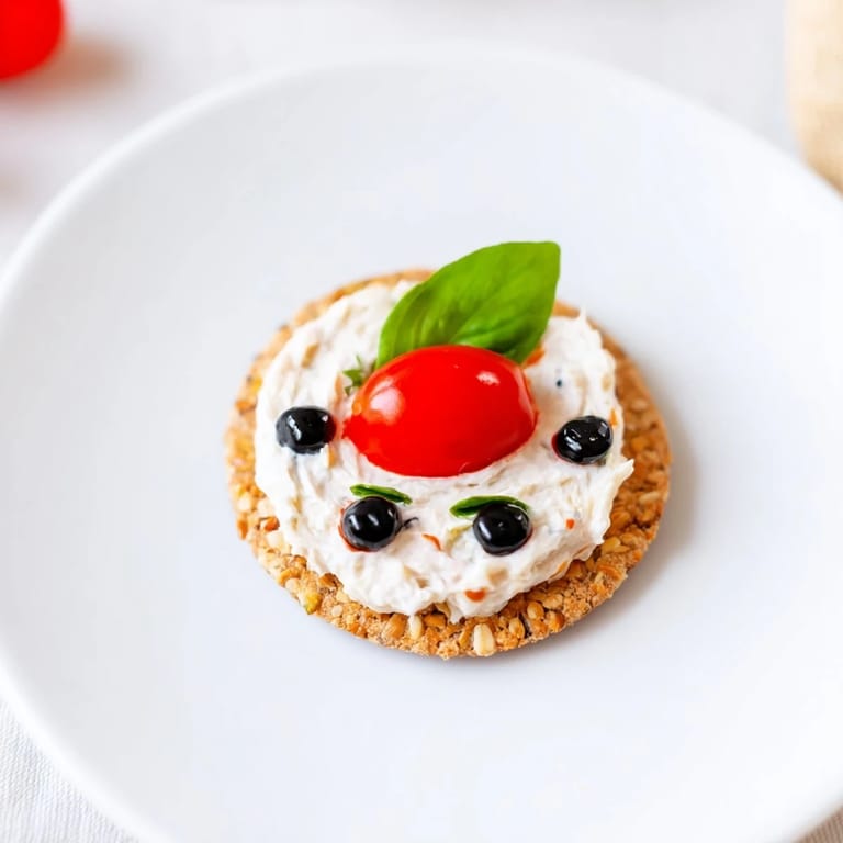Creamy Ladybug Love Picnic Finger Foods: a close-up of the adorable ladybug-shaped snacks served on a platter.