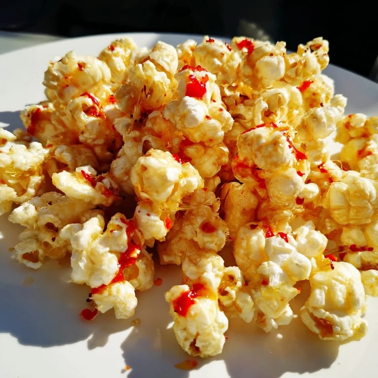 A big bowl of freshly tossed Hot Honey Butter Popcorn, savory and sweet, perfect snack.