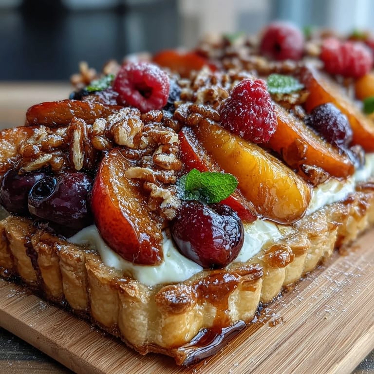 Rustic galette mit reifen Sommerfrüchten und cremiger Frangipane, perfekt für ein entspanntes Dessert.