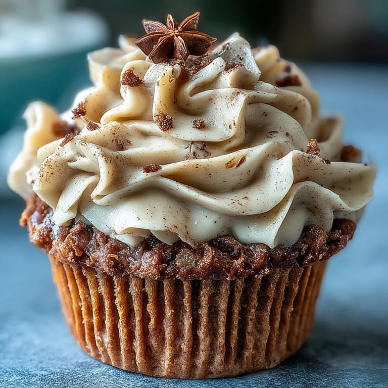 Süße Vanille-Cupcakes mit erdiger Terrakotta-Buttercreme, einfach diese köstliche Leckerei genießen.