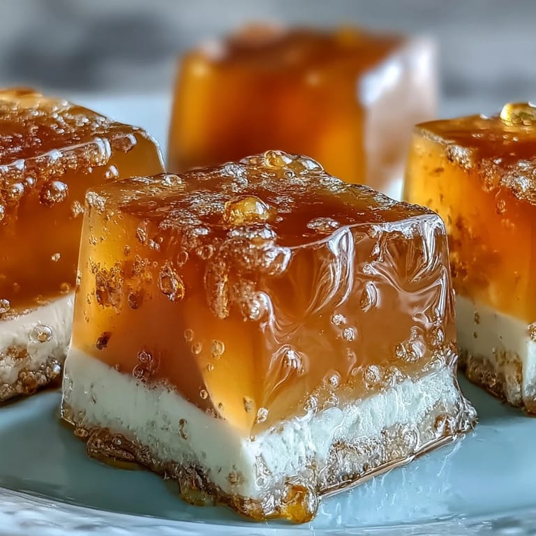 Zarte Mango-Agar-Agar-Küchlein, getoppt mit süßer Kokosmilch, bereit zum Servieren.