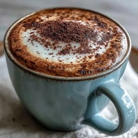 Cremiger Hojicha Cappuccino mit gehobelter Milch und goldbraunem, aromatischem Tee.