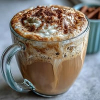 Creamy Dandelion Tea Latte mit Hafermilch und Vanille, warm und einladend in zwei Tassen serviert.