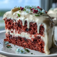 Luxuriöser Rosé Rosa Samttorte mit goldenem Tropfen, perfekt für jede Feier.